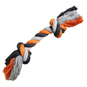 HipHop Knotenbaumwolle 2 Dochte, grau - dunkelgrau, orange 41cm, 460g